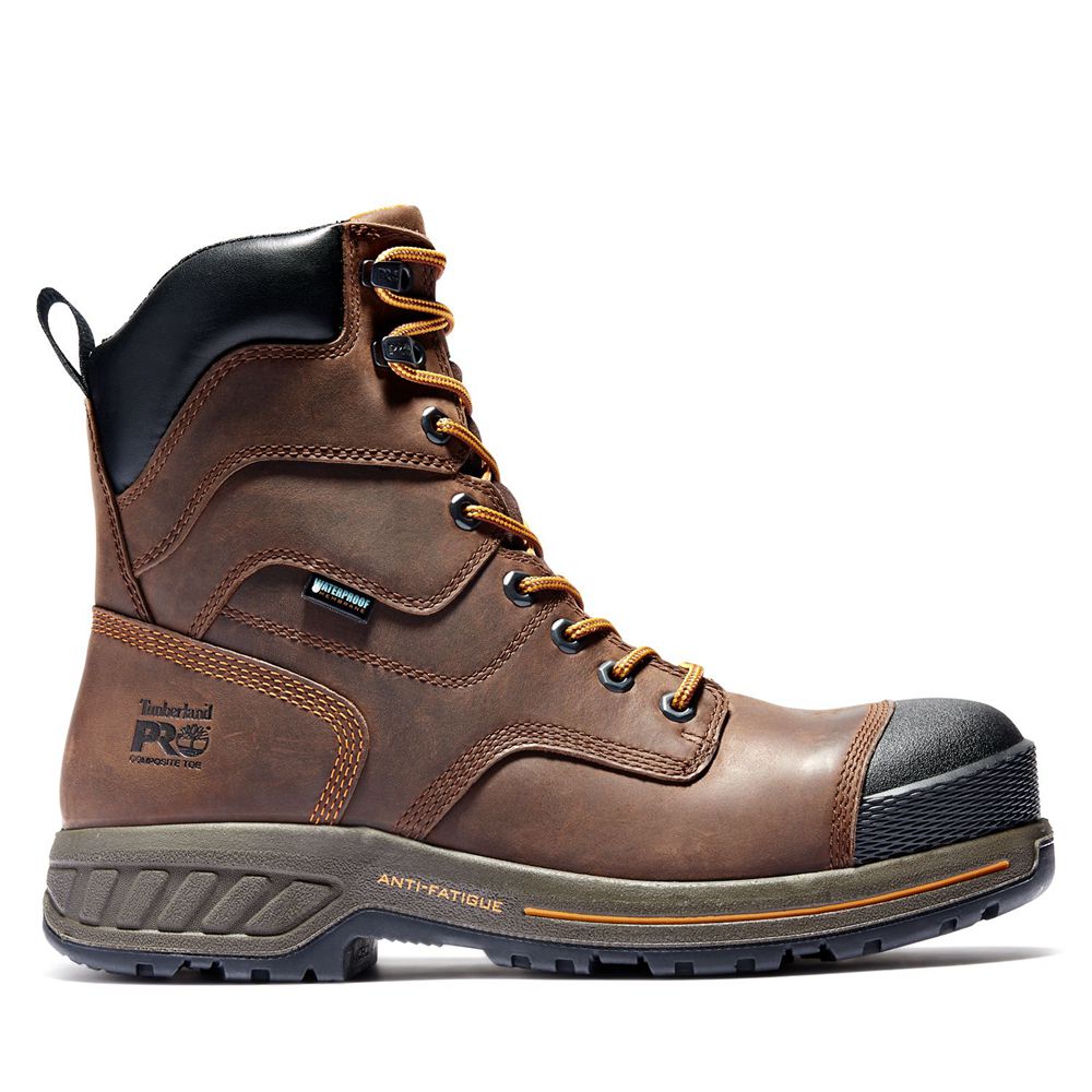 Botas de Trabajo Masculino - Timberland Pro® Helix Hd 8" Comp Toe - XBUVI4785 - Marrom/Pretas